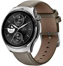 Умные часы Mibro Lite 3 Pro с серым кожаным ремешком