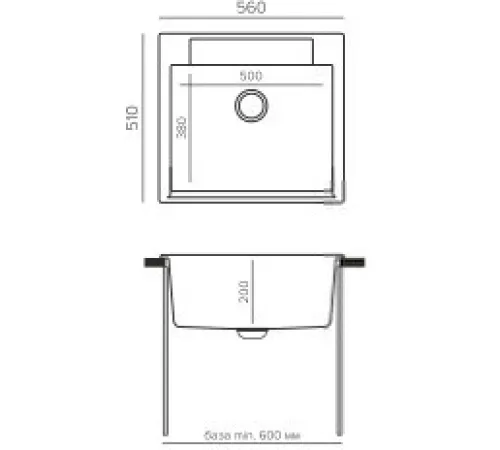 Кухонная мойка Polygran Argo 560 кремовый