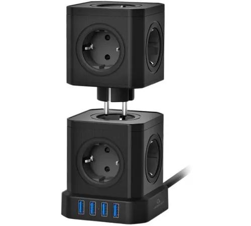 Сетевой фильтр Cablexpert Tower TWR-9-U4-B-2