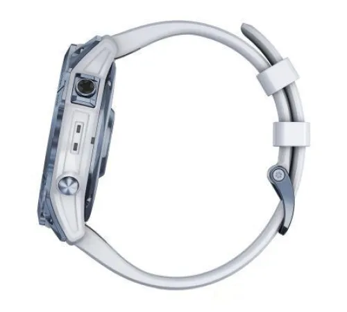 Умные часы Garmin Fenix 7X Sapphire Solar голубой минерал/белый камень