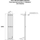 Полотенцесушитель Маргроид Ferrum Inaro СНШ 100*6*12 Графит, скрытого монтажа, таймер справа 6 крючков