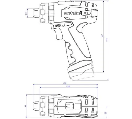 Ударная дрель-шуруповерт Metabo Powermaxx SB Basic 600385500 с 2-мя АКБ, кейс