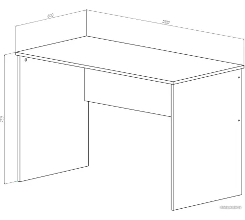 Стол МДК СП3 1200x600x750 дуб млечный