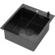 Кухонная мойка ARFEKA ECO AR мойка 450*500 POP-UP, коландер F, дозатор BLACK DECOR VOLCANIC ROCK