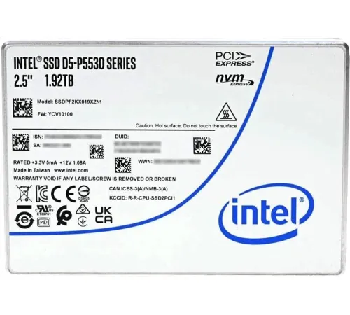 SSD Intel D5-P5530 1.92TB SSDPF2KX019XZN1