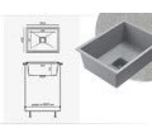 Кухонная мойка Polygran Blade 550 серый