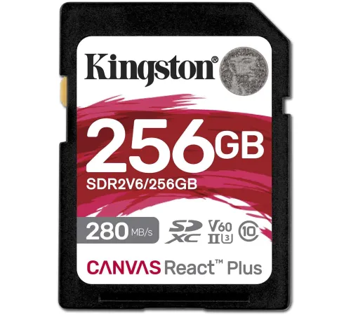 Карта памяти Kingston Canvas React Plus SDXC 256GB SDR2V6/256GB