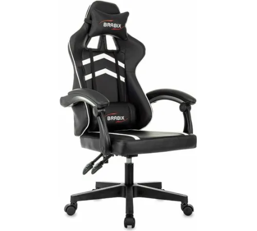 Игровое геймерское кресло Brabix GM-123 533191 черный/белый