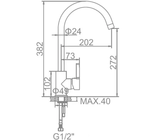 Смеситель Ledeme L4299B черный