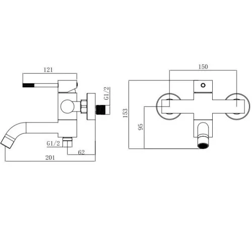 Смеситель Voda Vessel VSL54B