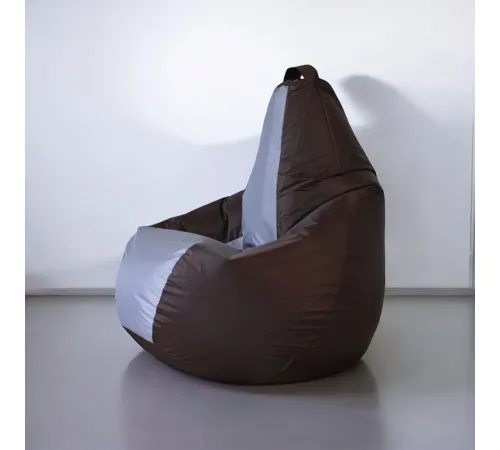 Кресло-мешок Mio Tesoro Груша Kombo XXL GF-130x85-SHS шоколад/серебристый
