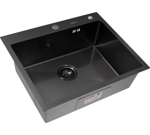 Кухонная мойка ARFEKA Eco AR 600*500 Black PVD Nano Decor Volcanic Rock