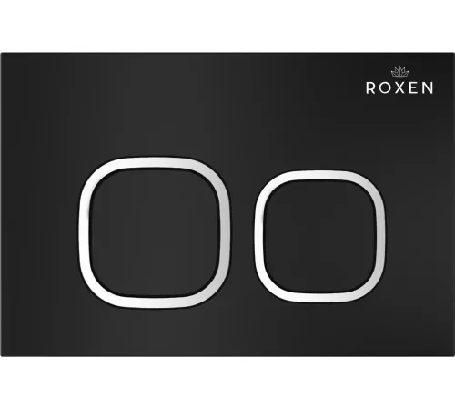 Унитаз подвесной Roxen Royal Matt в комплекте с инсталляцией StounFix Dual Fresh 6 в 1 968267 кнопка: черный
