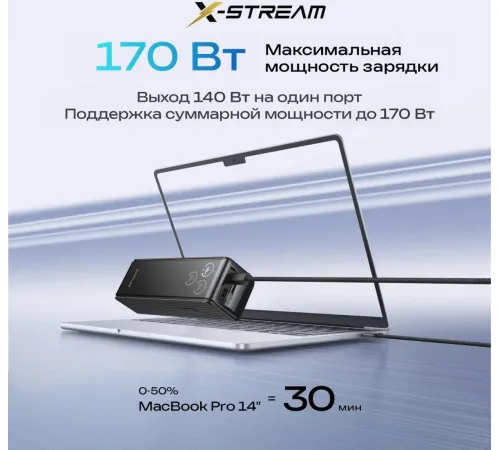 Внешний аккумулятор EcoFlow Rapid 25000mAh без кабелей, 170 Вт, зеленый