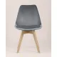 Стул Stool Group Frankfurt велюр серый