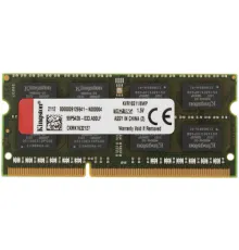 Оперативная память Kingston ValueRAM 8GB DDR3 SODIMM PC3-12800 KVR16S11/8WP