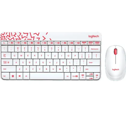 Мышь + клавиатура Logitech MK240 Nano 920-008212 белый