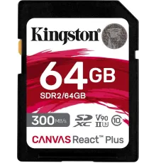Карта памяти Kingston Canvas React Plus SDXC 64GB SDR2/64GB