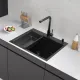 Кухонная мойка ARFEKA Eco AR мойка 600*500, коландер G, дозатор Black Decor