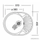 Кухонная мойка КромРус EC 257 RUS оборачиваемая без сифона