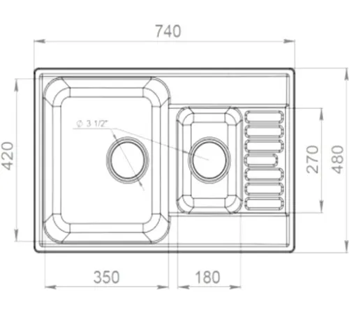 Кухонная мойка GranFest QUARZ Z-21K белый