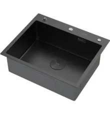 Кухонная мойка ARFEKA Eco AR 600*500 POP-UP BLACK PVD NANO