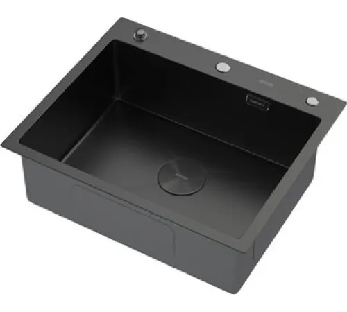 Кухонная мойка ARFEKA Eco AR 600*500 POP-UP BLACK PVD NANO