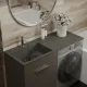 Умывальник Roxen Faber 110L 30010110L-DG серый