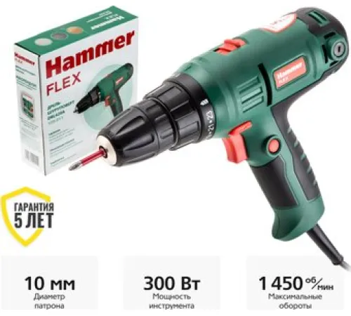 Дрель-шуруповерт Hammer DRL420A