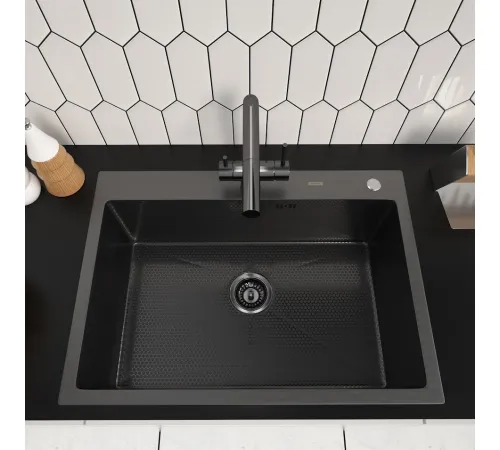 Кухонная мойка ARFEKA ECO AR 700*500 BLACK PVD NANO DECOR