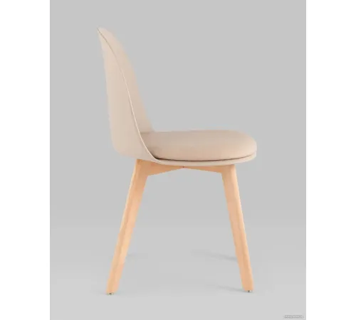 Стул Stool Group Fog с подушкой SL-7022DM бежевый, деревянные ножки