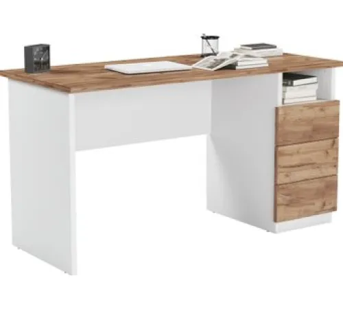 Стол Mio Tesoro Велия МВ-08 140х60 дуб крафт золотой/белый
