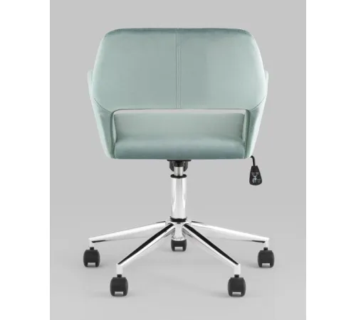 Офисное кресло Stool Group Ross chrome velvet Olive 61 велюр серо-зеленый
