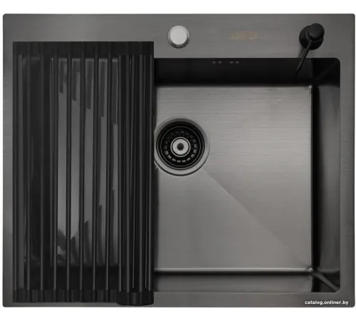 Кухонная мойка ARFEKA ECO AR мойка 600*500, роллер-мат, дозатор Black