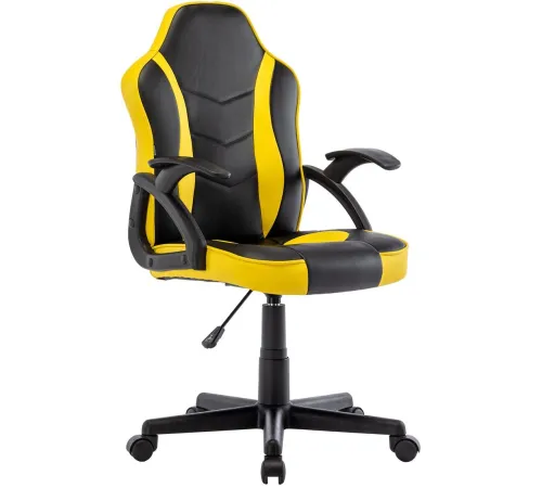 Игровое геймерское кресло Brabix GM-203 черный/желтый