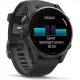 Умные часы Garmin Fenix 8 Sapphire 43мм титановый угольно-черный DLC, пепельно-серый ремешок