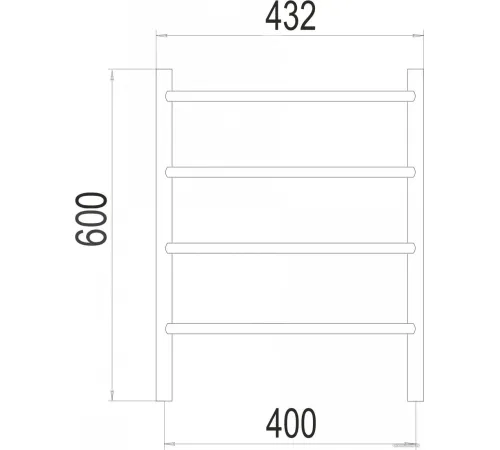 Полотенцесушитель Granula Виста 40x60 D32 кнопка