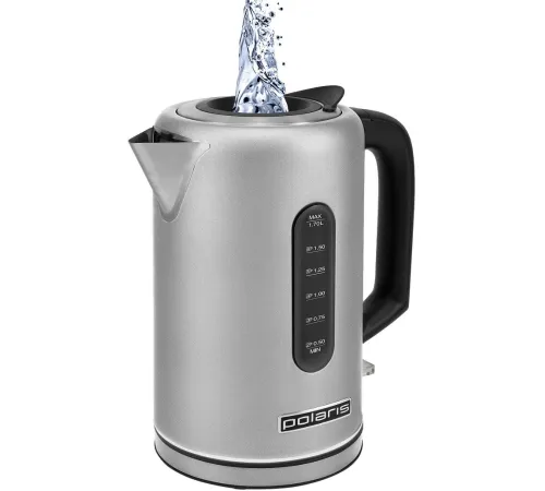 Электрический чайник Polaris PWK 1729CA Water Way Pro стальной матовый