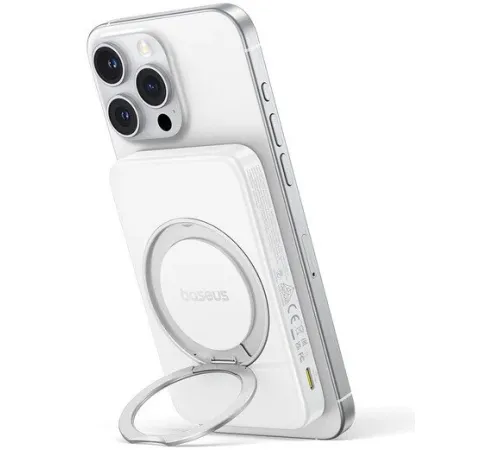 Внешний аккумулятор Baseus PicoGo Qi2 Magnetic Power Bank 5000mAh 20W белый