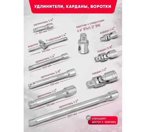 Универсальный набор инструментов ForceKraft FK-38841 Euro 216 предметов