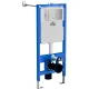 Унитаз подвесной Roxen Cube Bidet One Rimless 6 в 1 StounFix Dual Fresh 521082 кнопка: хром
