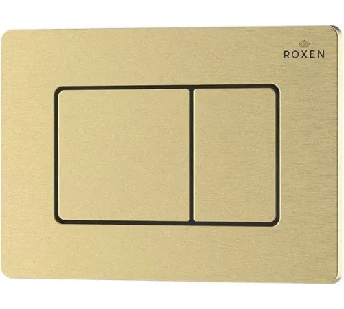 Унитаз подвесной Roxen Antares в комплекте с инсталляцией StounFix Dual Fresh 6 в 1 968454 кнопка: брашированное золото