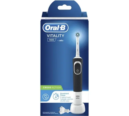 Электрическая зубная щетка Oral-B Vitality 100 Cross Action D100.413.1 черный