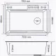 Кухонная мойка MARRBAXX B7546-R Decor B7546-DMR графит/темно-серый