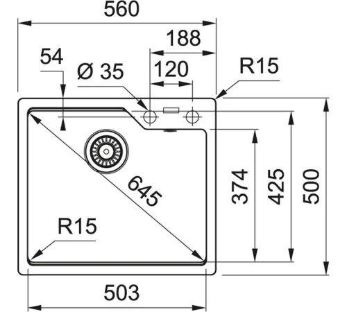 Кухонная мойка Franke Urban UBG 610-56 оникс