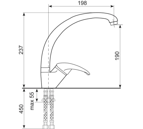 Смеситель Ulgran Quartz UQ-007 07 Уголь