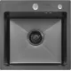 Кухонная мойка ARFEKA ECO AR 450*450 BLACK PVD NANO DECOR MILLET GRAINS настольная