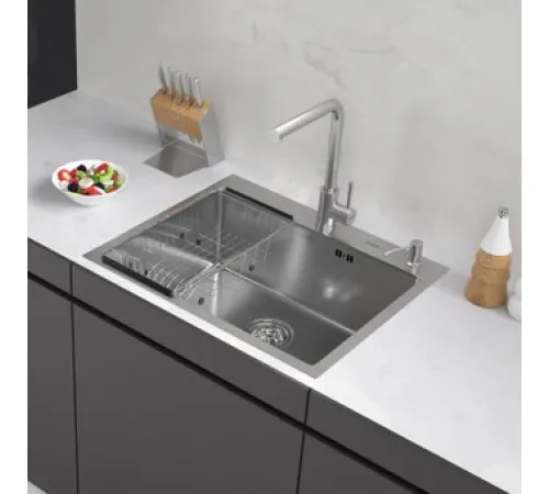 Кухонная мойка ARFEKA ECO AR мойка 600*500, коландер F, дозатор SATIN