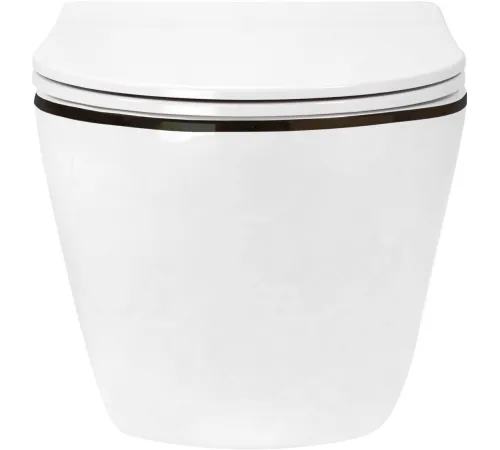 Унитаз подвесной Roxen Antares Black в комплекте с инсталляцией StounFix Dual Fresh 6 в 1 968427 кнопка: сатин
