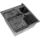 Кухонная мойка ARFEKA ECO AR мойка 500*500, коландер F, дозатор BLACK DECOR MILLET